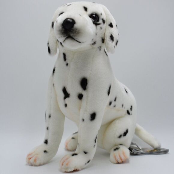 Realistic Lifelike Sitting Dalmatian Puppy Stuffed Animal Plush By Hansa New! - Picture 1 of 12